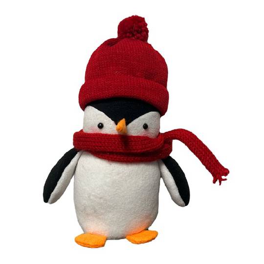 Plush Penguin, Red Knit Hat 25cm *ETA Nov